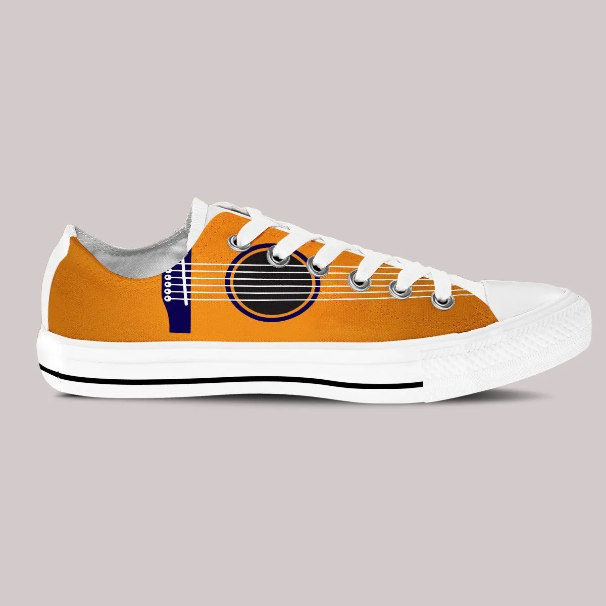 guitar art mens low cut sneakers cut
