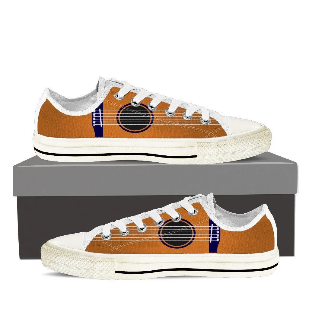 guitar art mens low cut sneakers cut