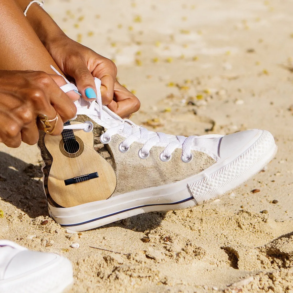 guitar  ladies high top sneakers