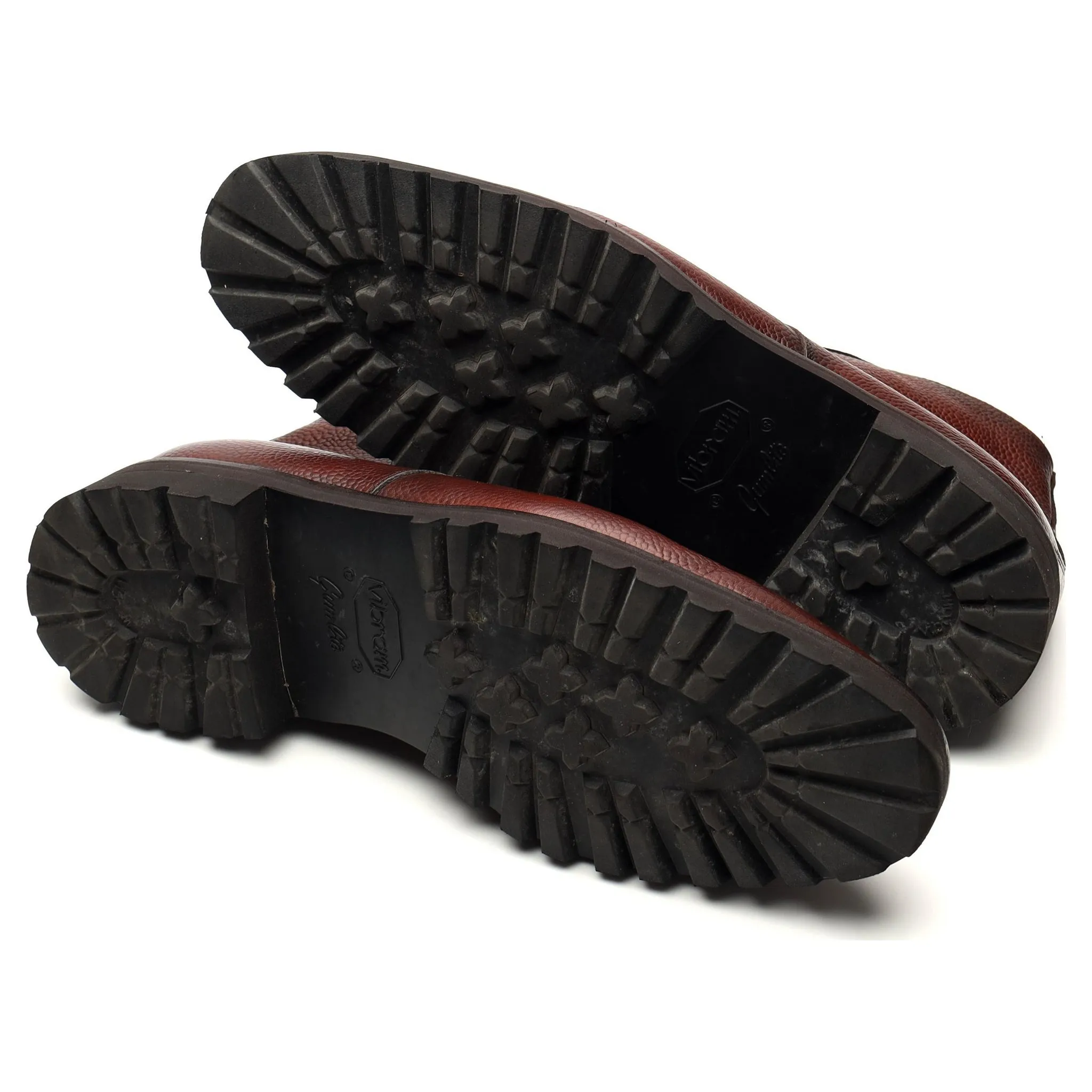 'Haring' Brown Grain Leather Boots UK 10.5