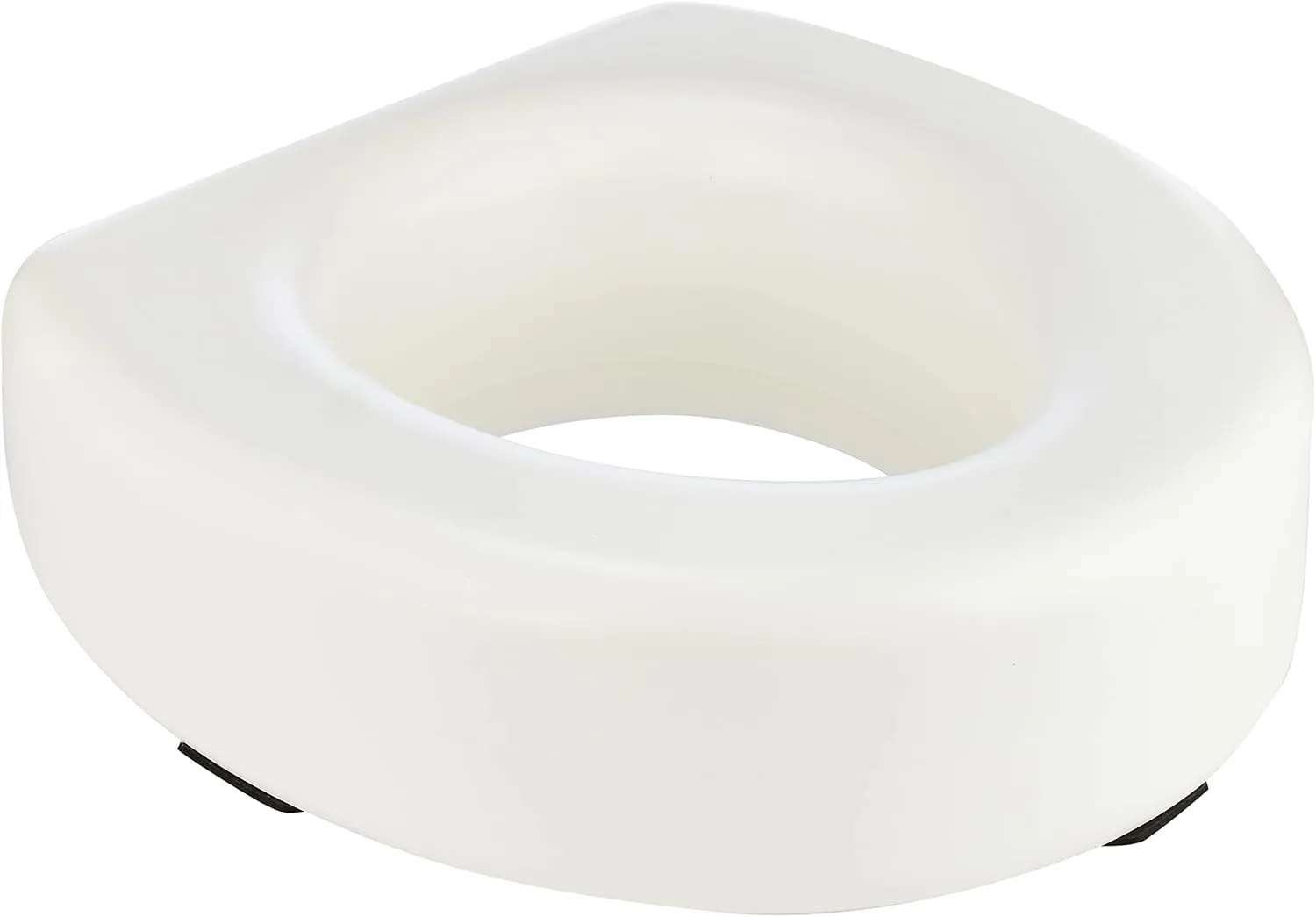 HealthSmart Enhanced Comfort 5" Raised (Round) Toilet Seat Risers for Seniors 5 Slip Resistant Pads FSA/HSA Eligible Padded Toilet Seat Elevation 15.7 x 15.2 x 6.1
