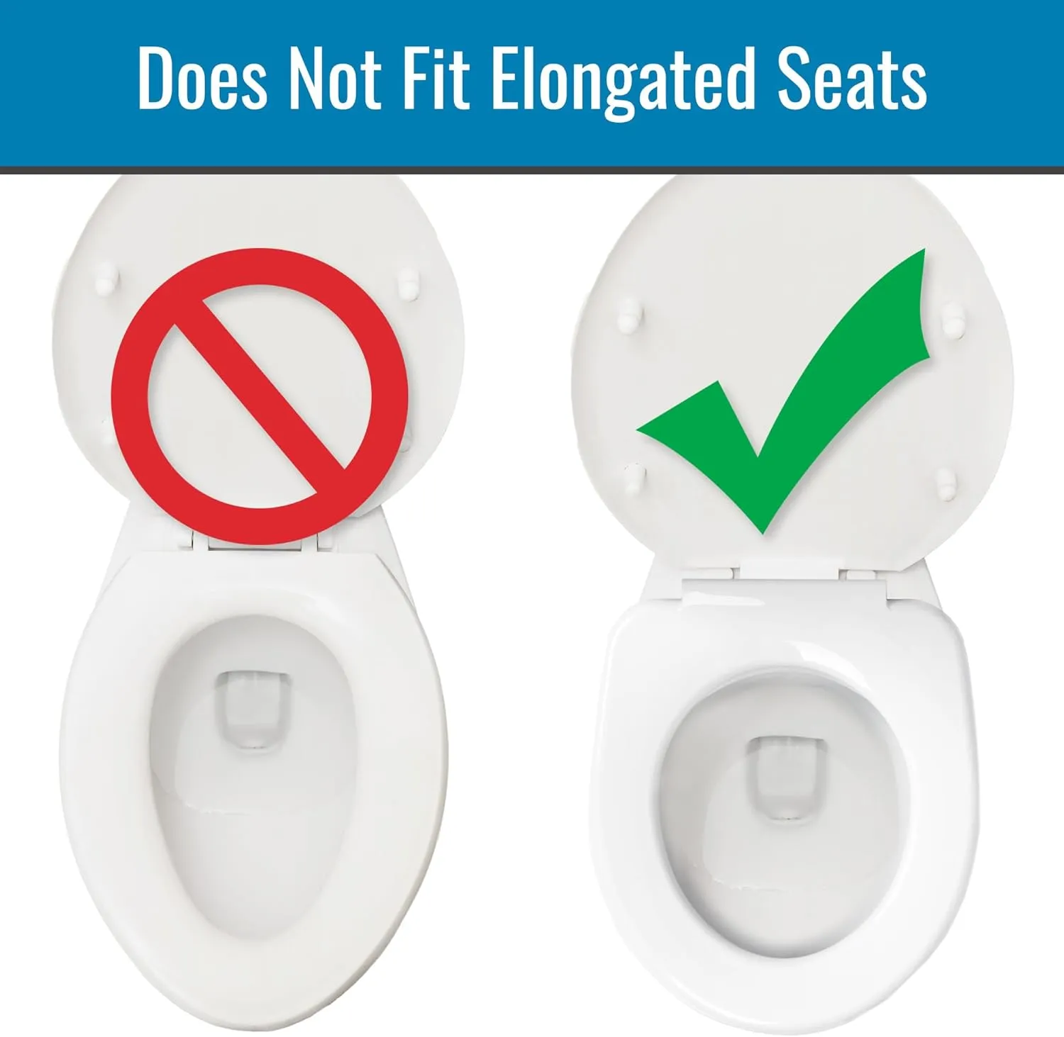 HealthSmart Enhanced Comfort 5" Raised (Round) Toilet Seat Risers for Seniors 5 Slip Resistant Pads FSA/HSA Eligible Padded Toilet Seat Elevation 15.7 x 15.2 x 6.1