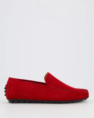 Heren Driver Loafer Rood