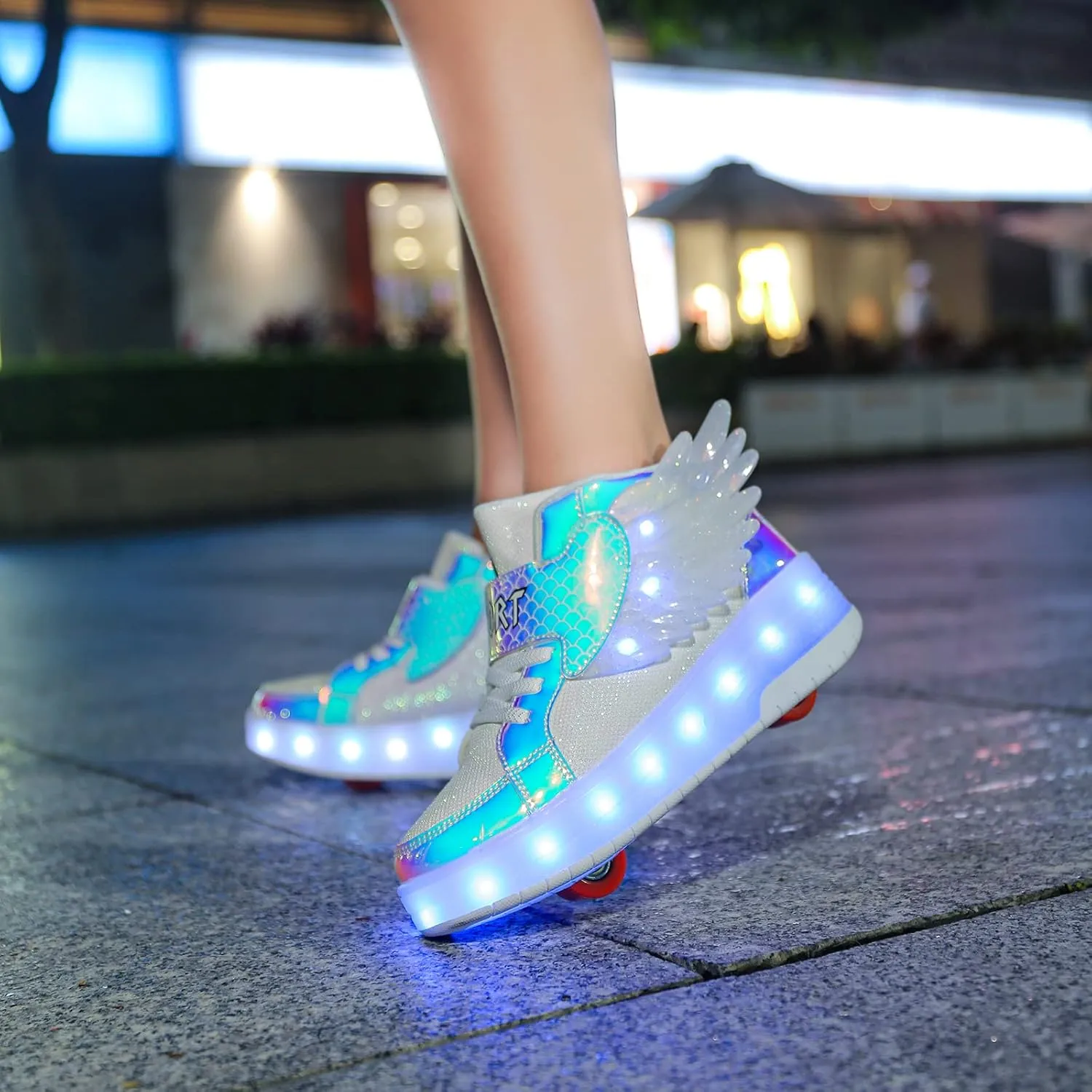 HHSTS Kids Shoes - New Upgraded with Wheels LED Light Color Shoes Shiny Roller Skates Skate Shoes Simple Kids Gifts Boys Girls The Best Gift for Party Birthday Christmas Day