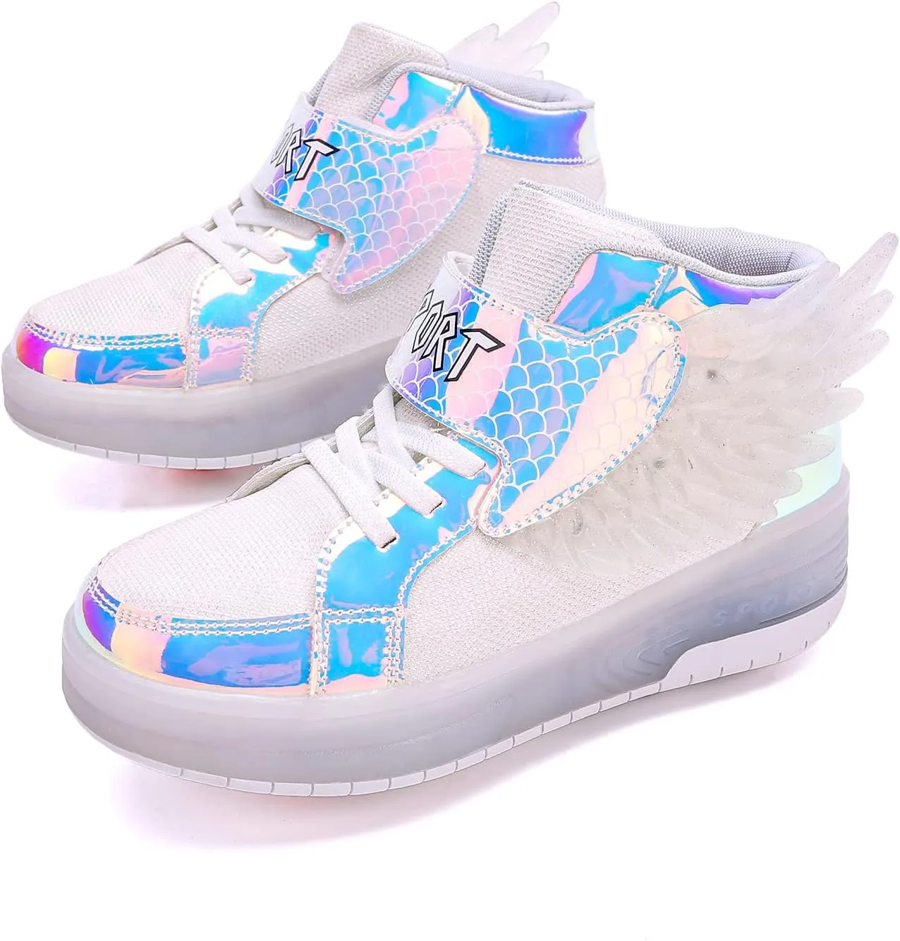 HHSTS Kids Shoes - New Upgraded with Wheels LED Light Color Shoes Shiny Roller Skates Skate Shoes Simple Kids Gifts Boys Girls The Best Gift for Party Birthday Christmas Day