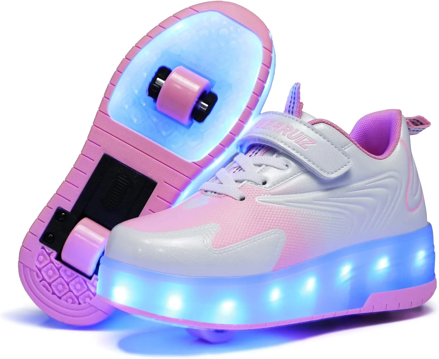 HHSTS Kids Shoes - New Upgraded with Wheels LED Light Color Shoes Shiny Roller Skates Skate Shoes Simple Kids Gifts Boys Girls The Best Gift for Party Birthday Christmas Day