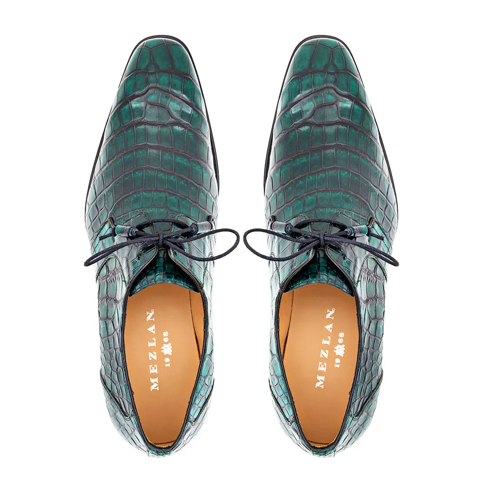 Hi-Shine Alligator Lace Up