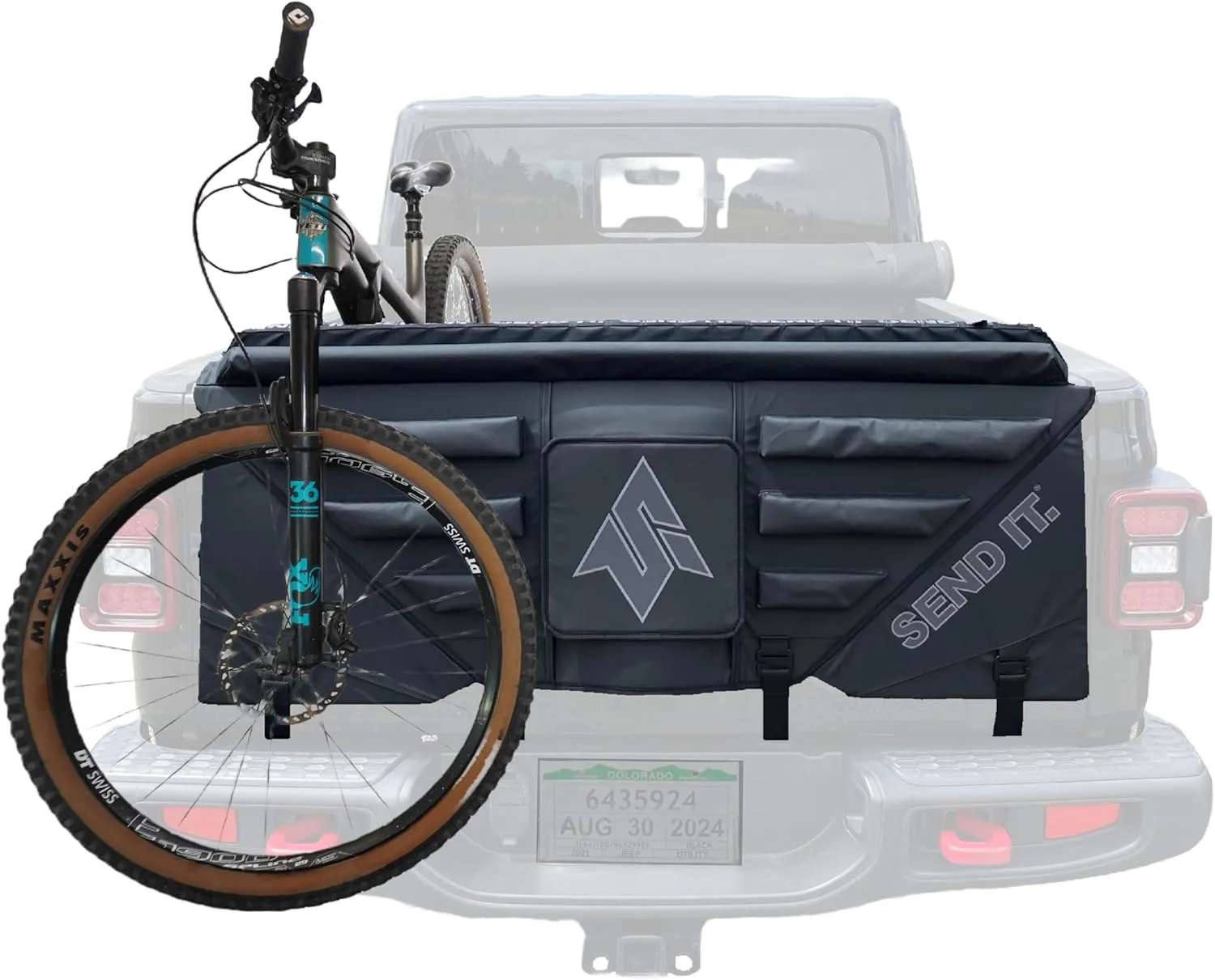 High Roller Tailgate Bike Pad V2 – Tailgate Pads for Trucks – Truck Bike Pad – Accessories for Mountain Bikers, BMX Bikes, Ebikes & More (Compact)