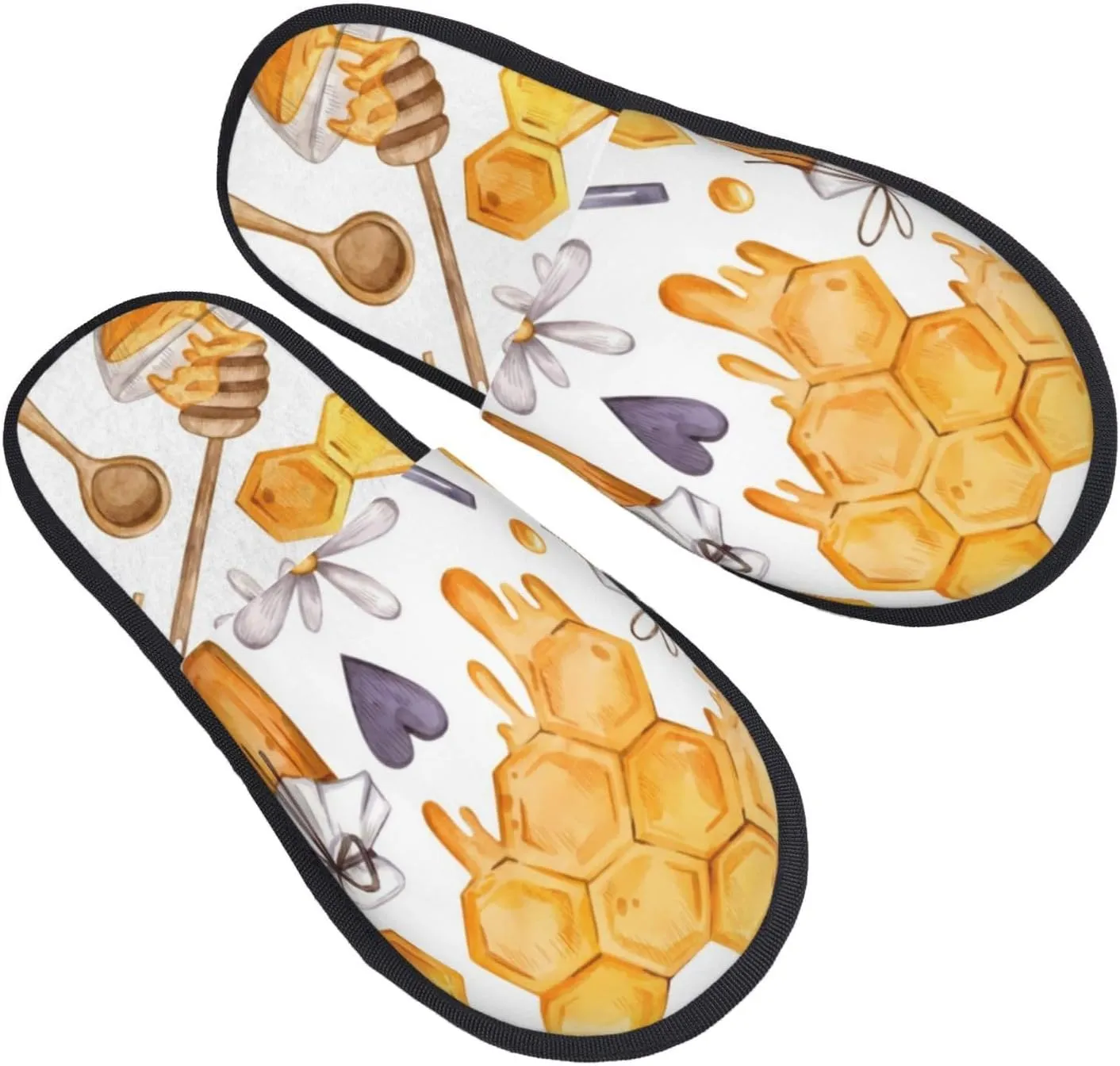 Honey Bee Set Print Women'S Cozy Life No Slip Slippers Accessory
