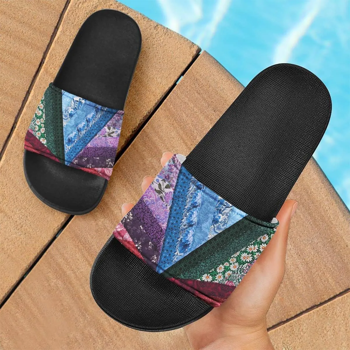 Howilath Novelty Animals Pattern Women's Slide Sandals Undersea Travel Print EVA Soft Sole Open Toe Flat Sandals for Women Gift