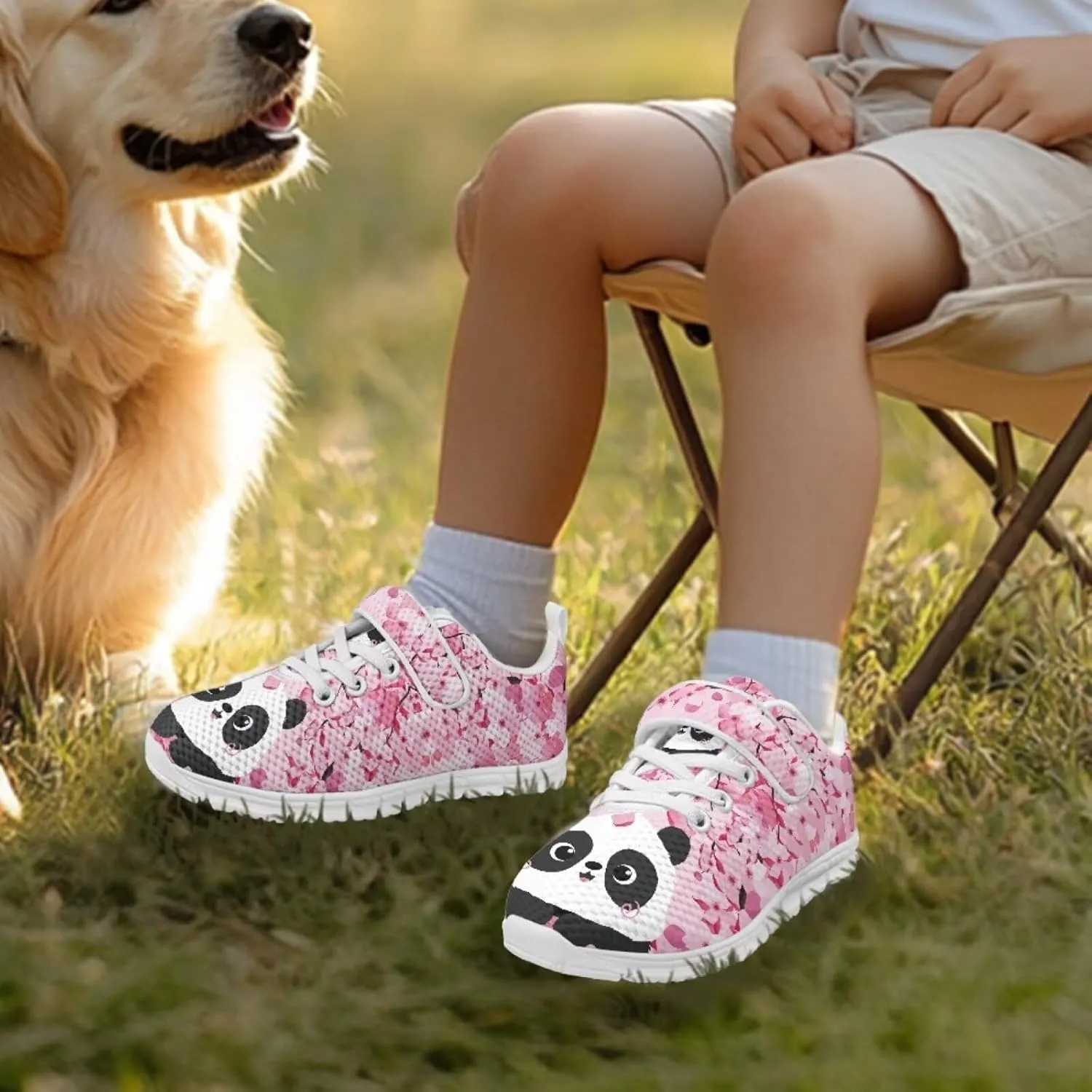 Howilath Sneakers for Kids Girls Sports Tennis Shoes Big Kid Mesh Sneakers with Single Buckle