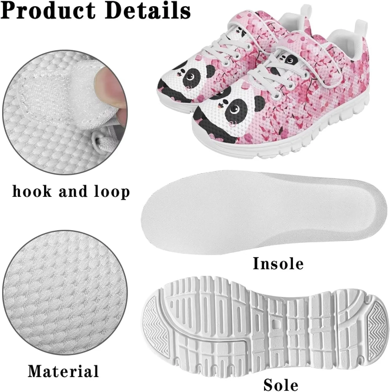 Howilath Sneakers for Kids Girls Sports Tennis Shoes Big Kid Mesh Sneakers with Single Buckle