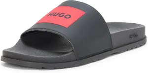 HUGO Men's Slide Sandals with Square Logo
