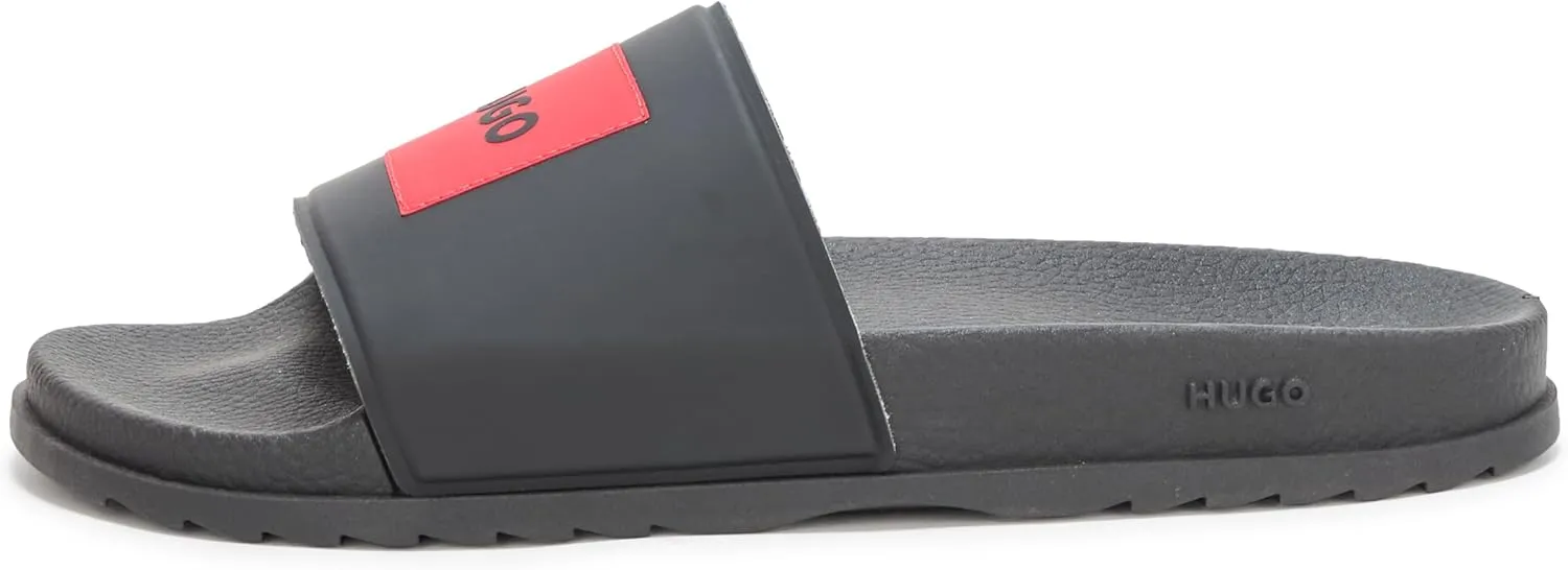 HUGO Men's Slide Sandals with Square Logo