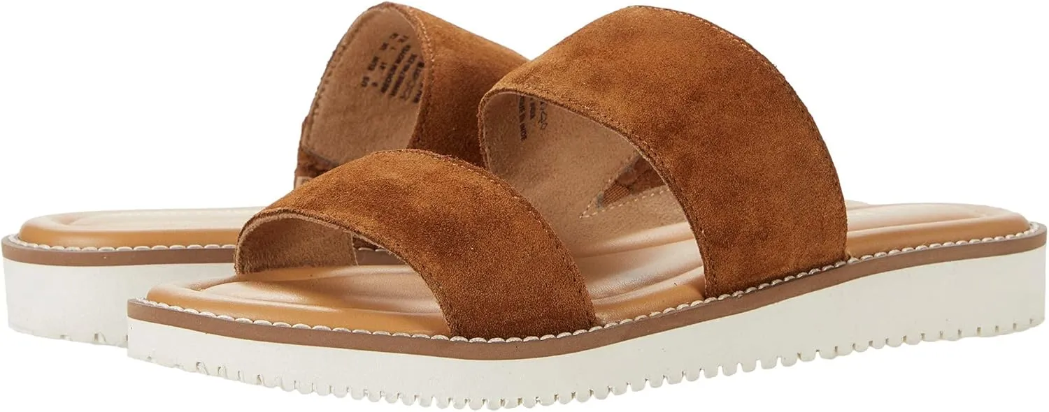 Hush Puppies Briard 2 Band Slide Tan Suede 11 M (B)