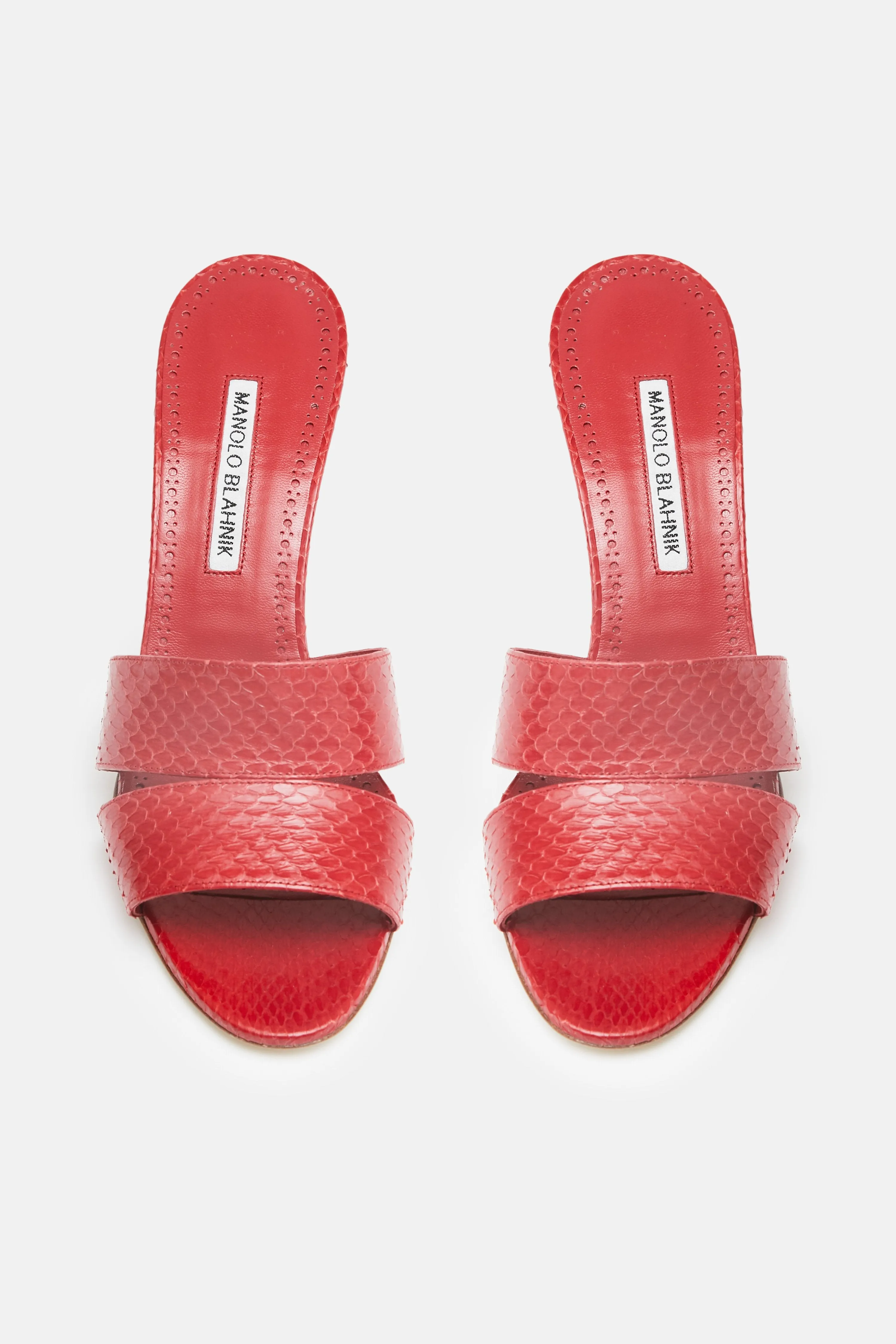 Iacopo Heeled Mule - Snake Rosso Red