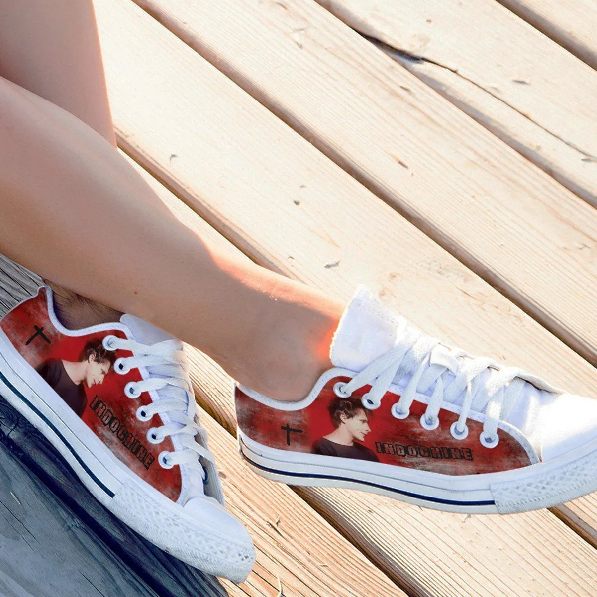 indochine band ladies low cut sneakers