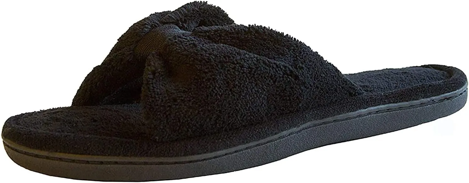 isotoner Womens Microterry Bow Slide