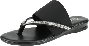 ITALIAN Shoemakers Sorbi Womens Flip Flop Slide Sandals - Dressy Shoe for Women Low Wedge Comfort Heel