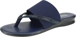 ITALIAN Shoemakers Sorbi Womens Flip Flop Slide Sandals - Dressy Shoe for Women Low Wedge Comfort Heel