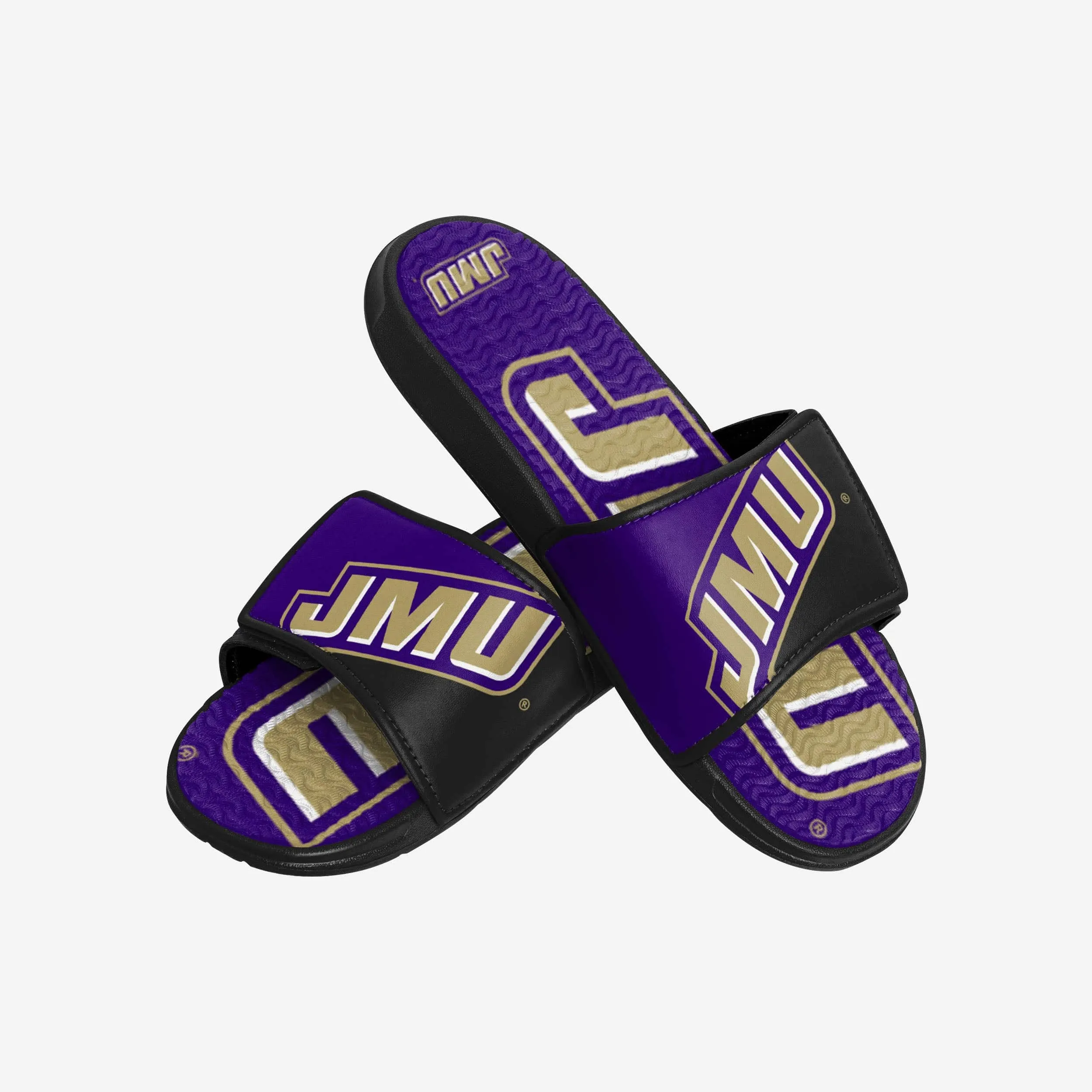 James Madison Dukes Colorblock Big Logo Gel Slide