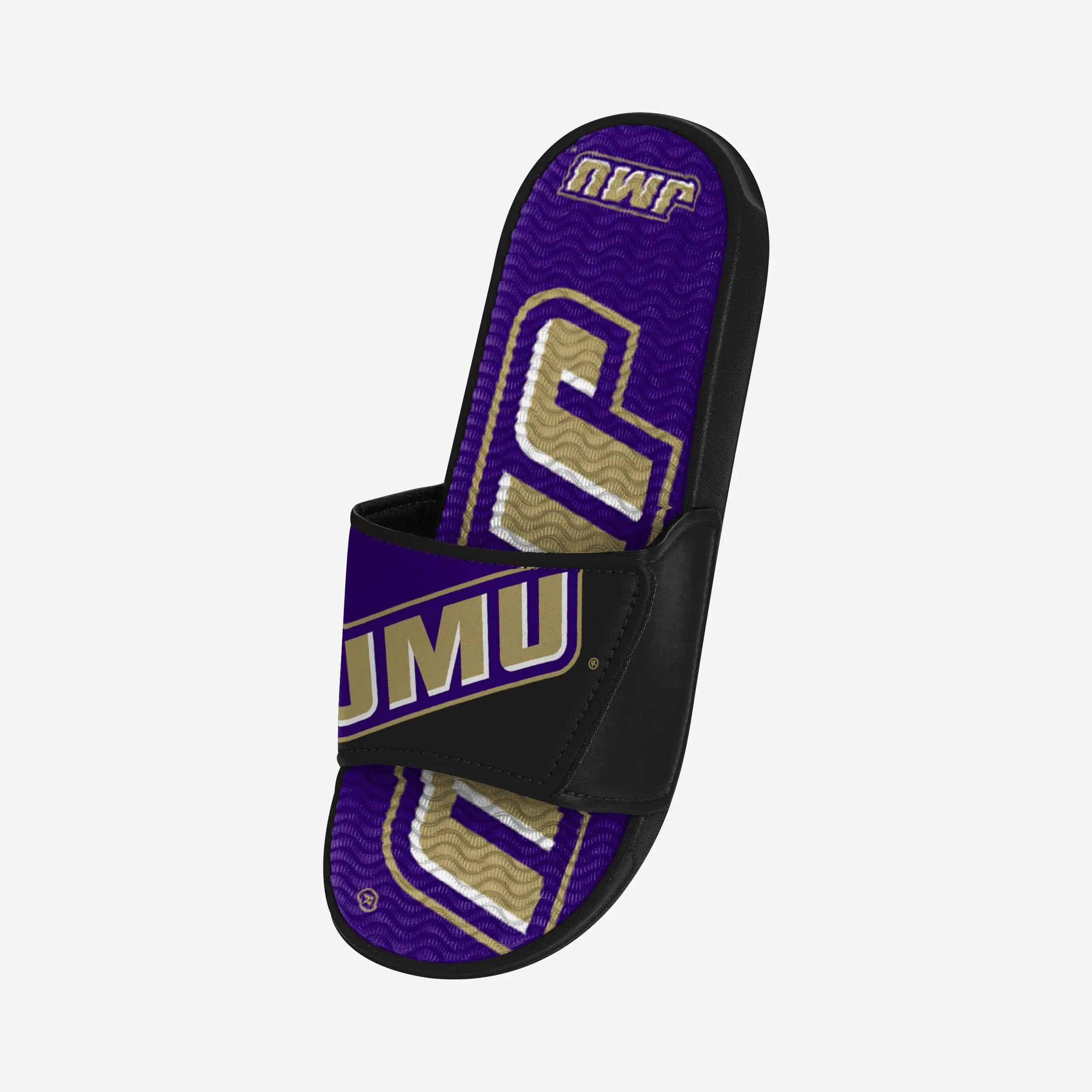 James Madison Dukes Colorblock Big Logo Gel Slide
