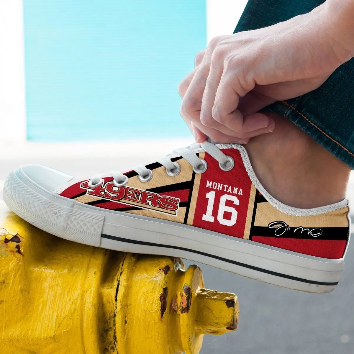 joe montana mens low cut sneakers
