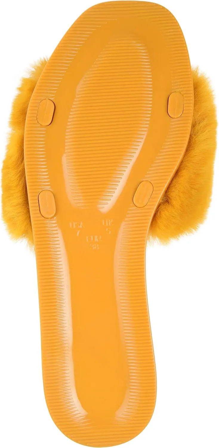 Journee Women's Faux Fur Dusk Slide