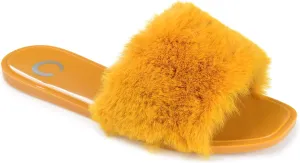 Journee Women's Faux Fur Dusk Slide