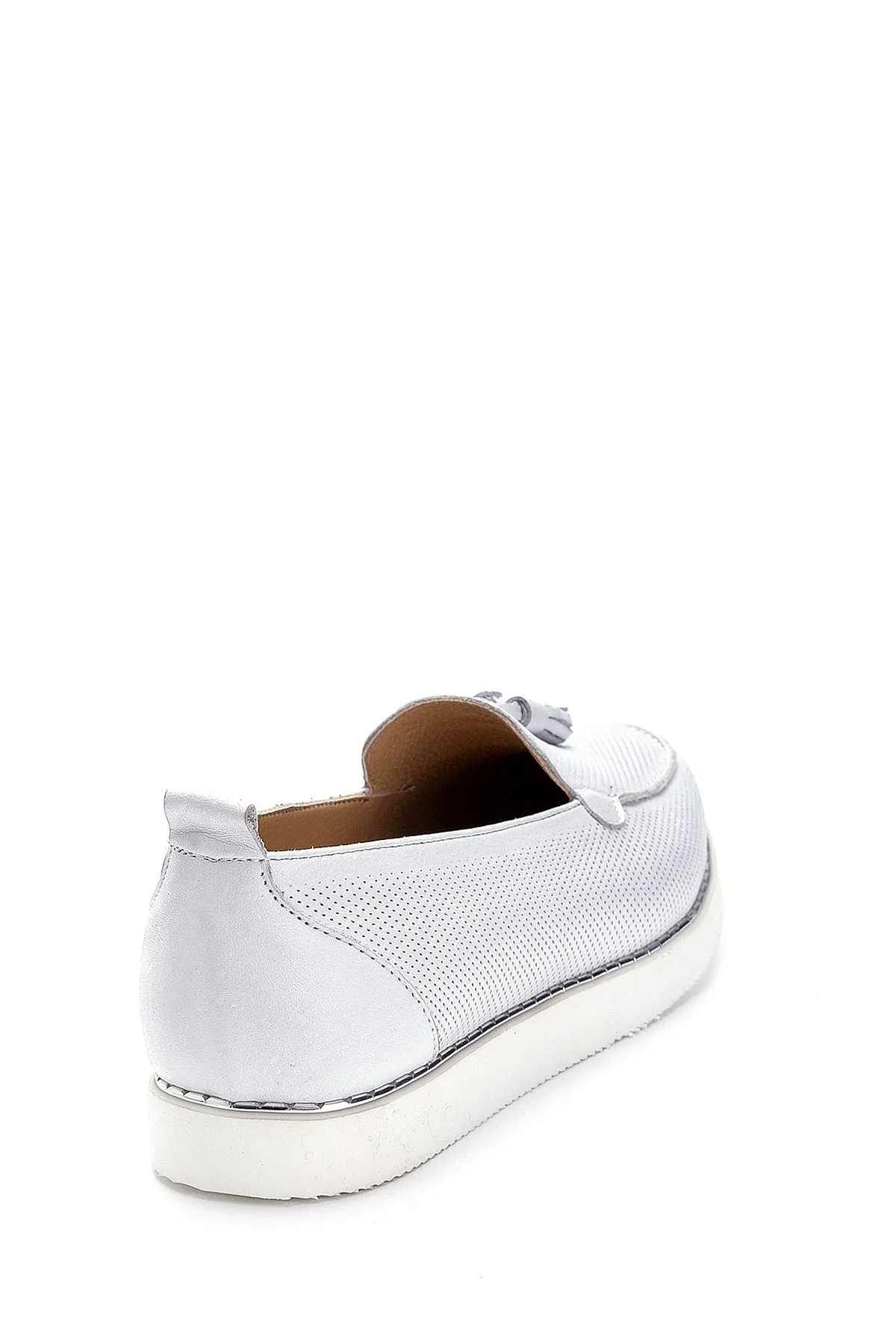 Kadın Deri Püskül Detaylı Loafer
