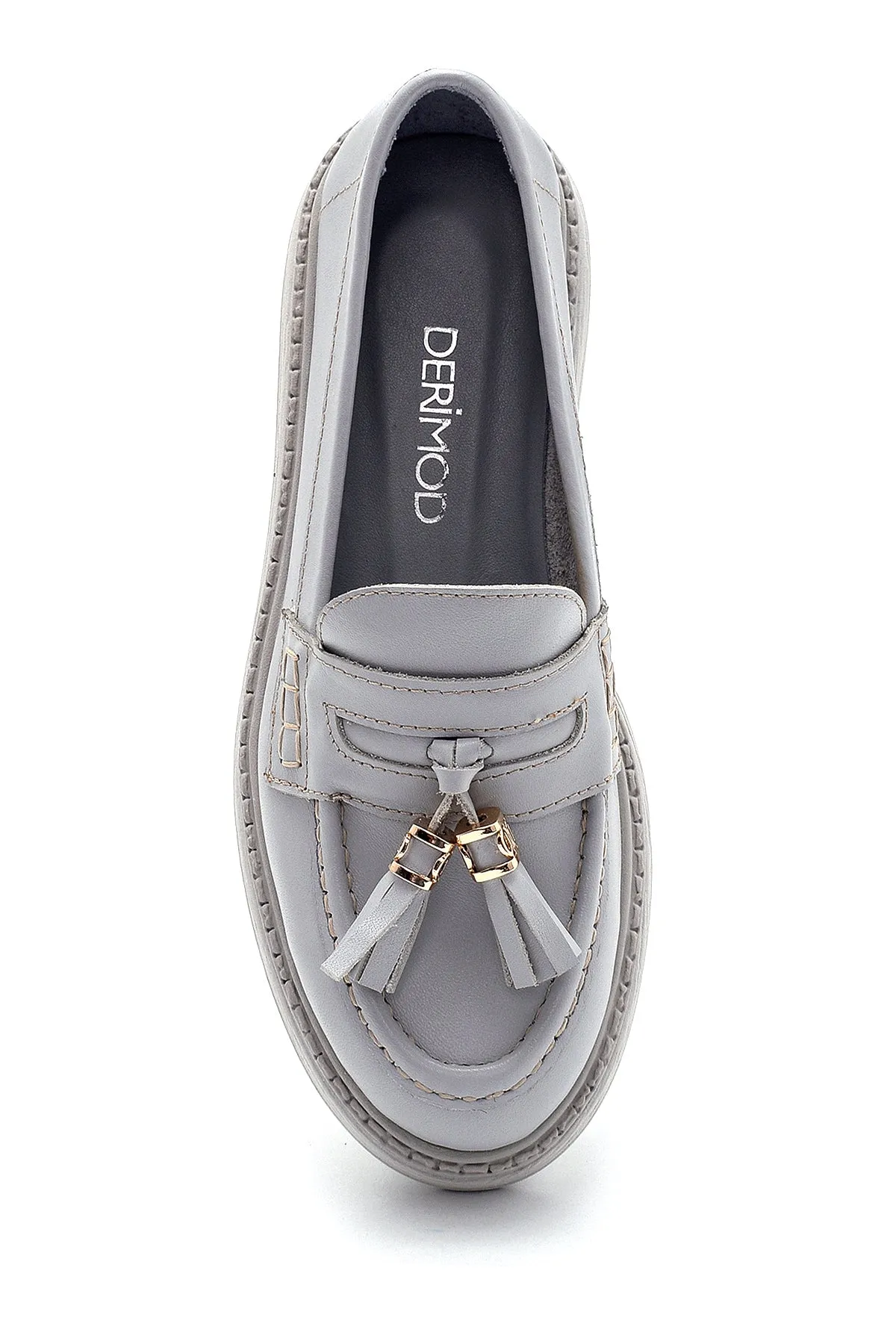 Kadın Deri Püskül Detaylı Loafer