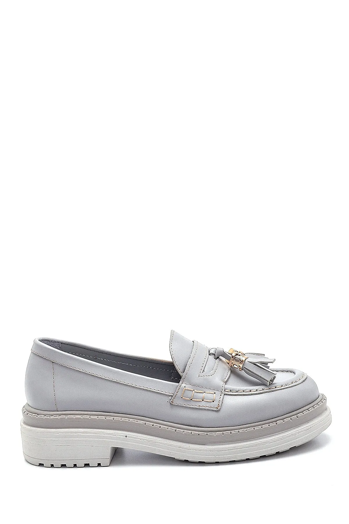 Kadın Deri Püskül Detaylı Loafer