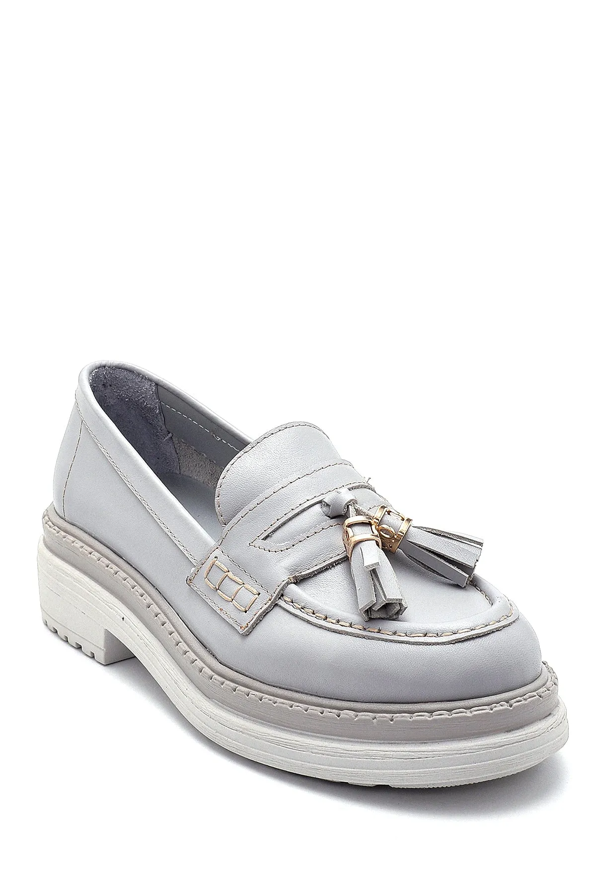 Kadın Deri Püskül Detaylı Loafer