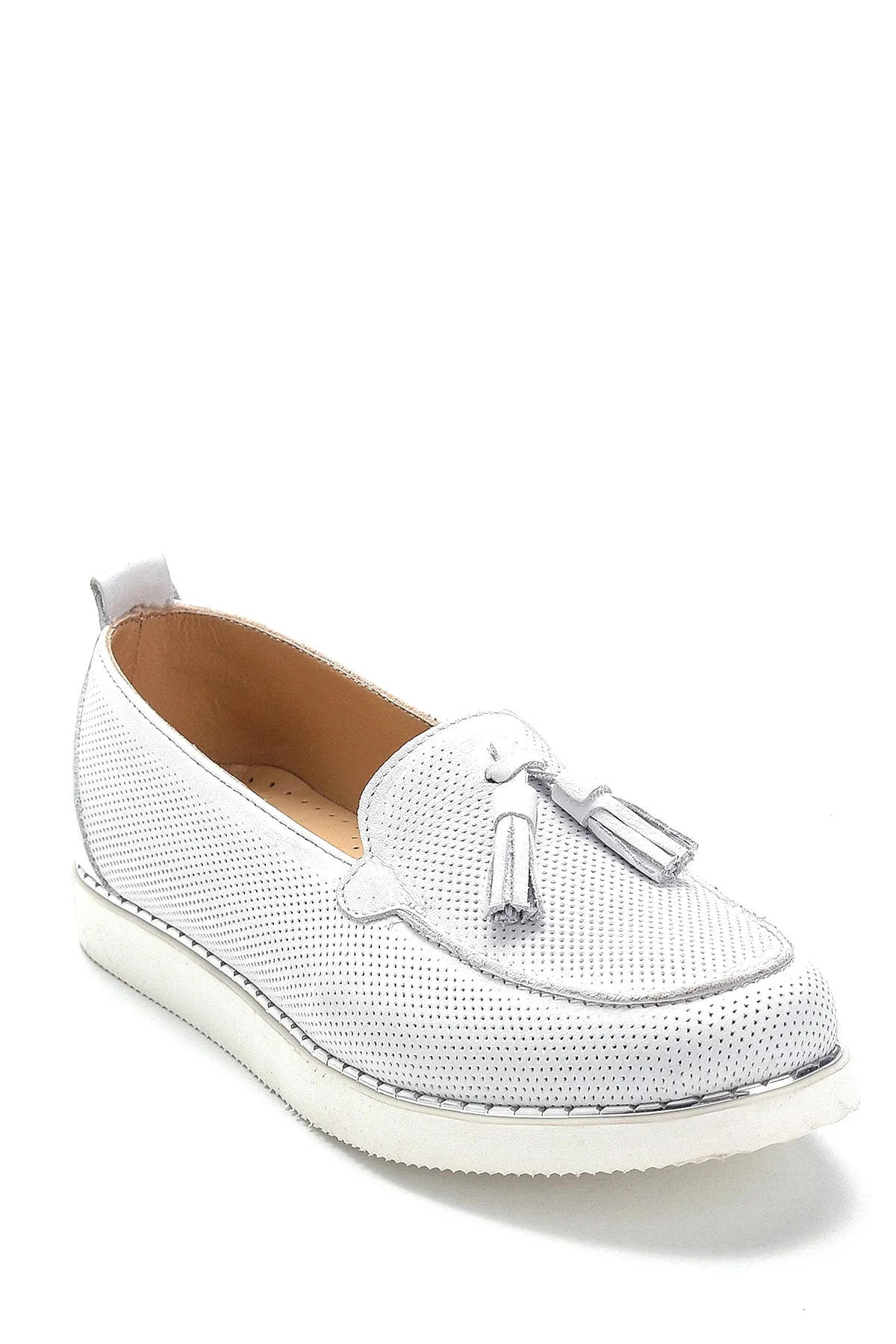 Kadın Deri Püskül Detaylı Loafer
