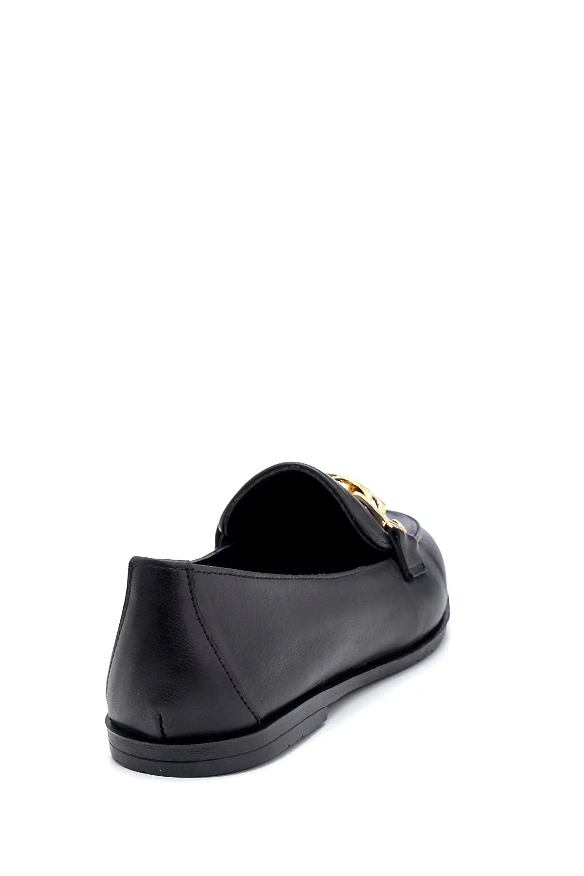 Kadın Deri Zincir Detaylı Loafer