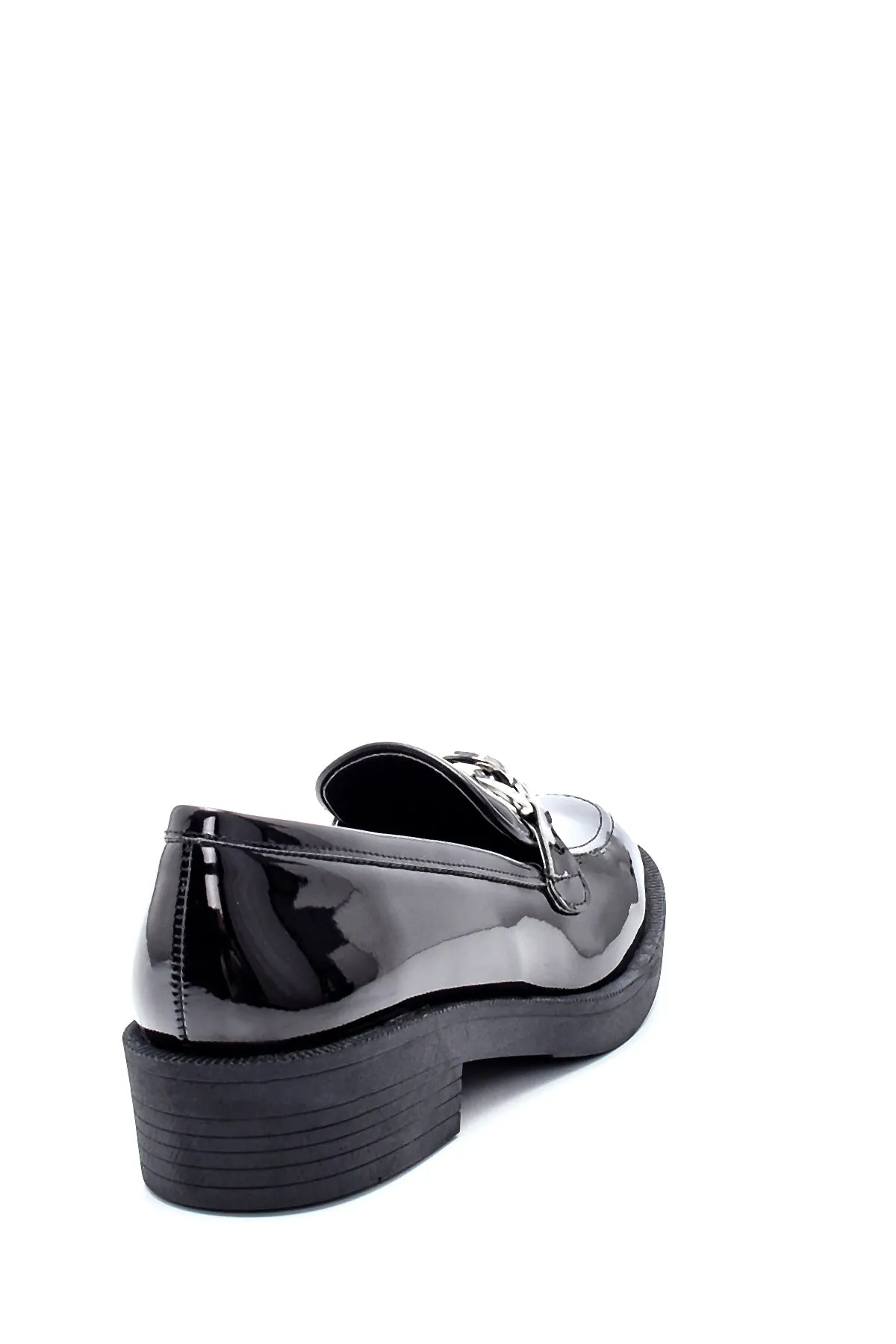 Kadın Rugan Zincir Detaylı Loafer