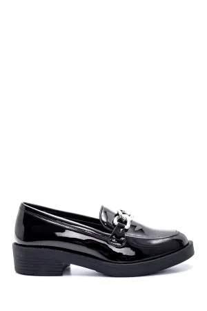 Kadın Rugan Zincir Detaylı Loafer