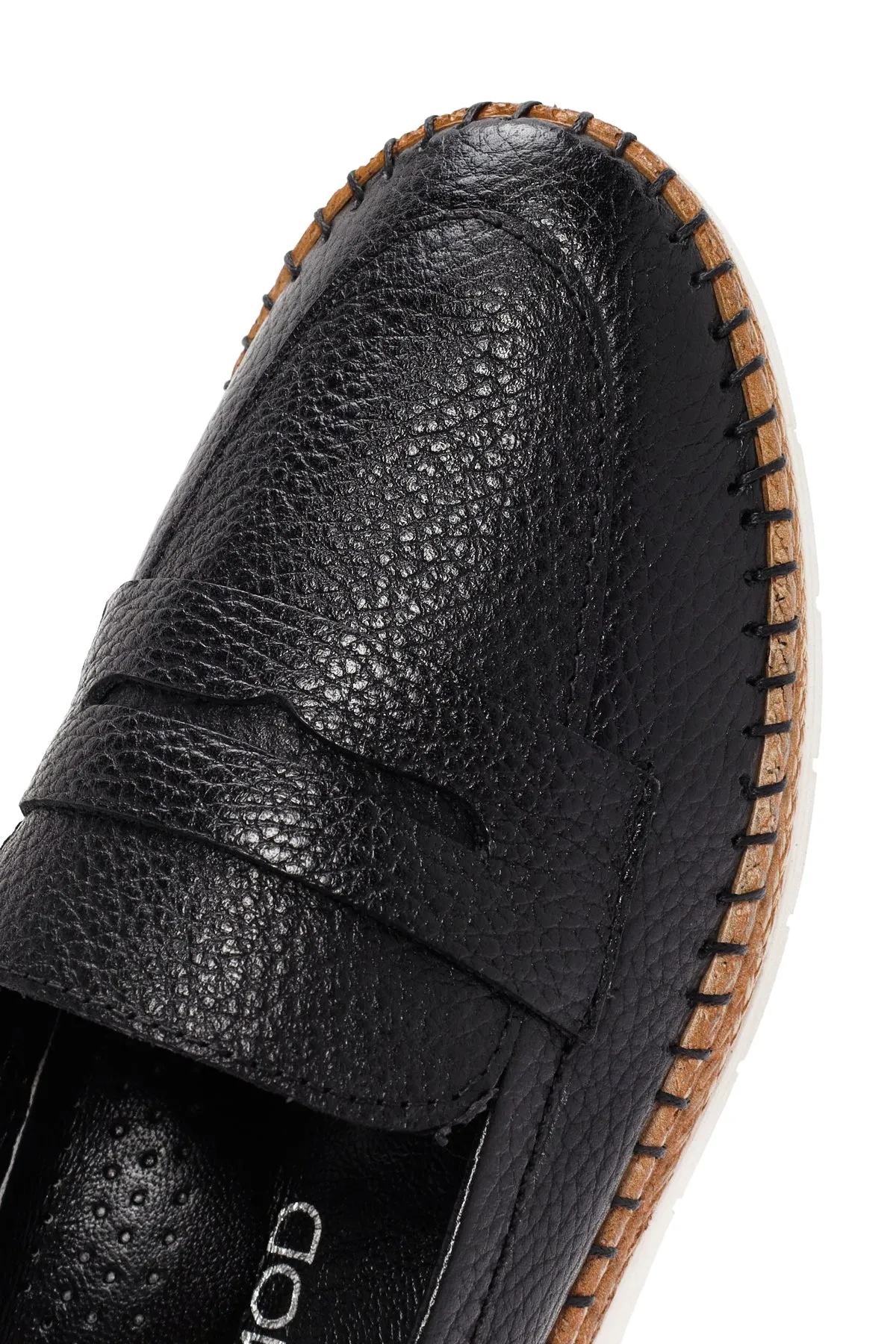 Kadın Siyah Deri Comfort Loafer