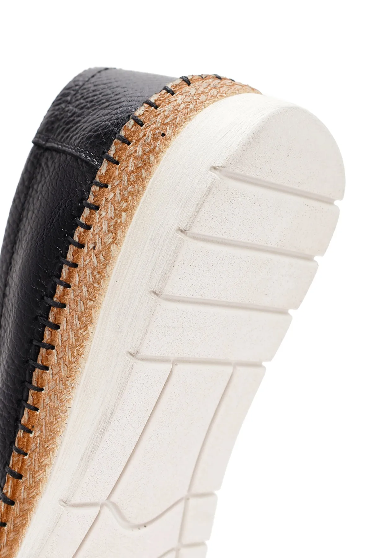 Kadın Siyah Deri Comfort Loafer