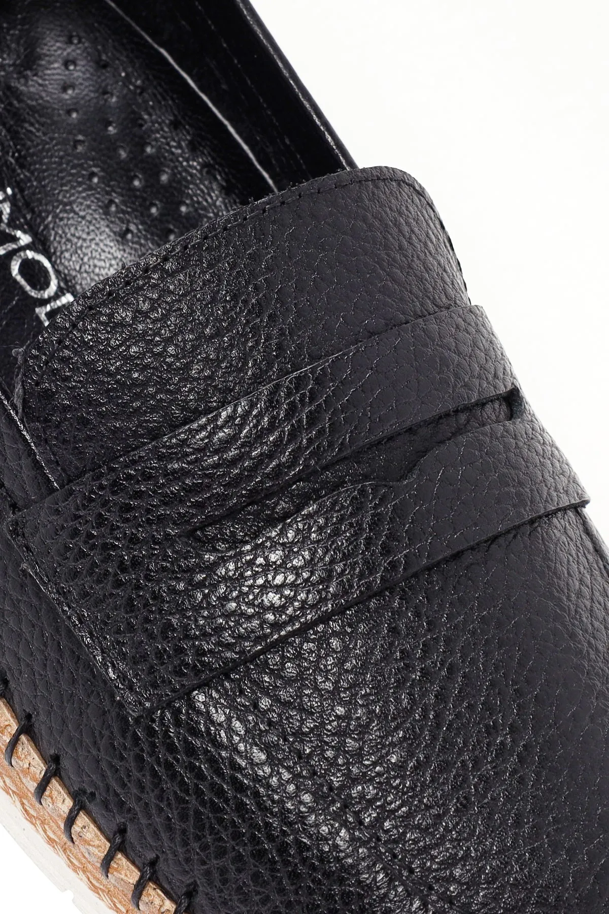 Kadın Siyah Deri Comfort Loafer