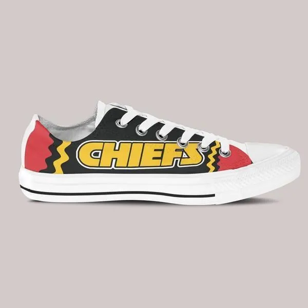 kansas chiefs mens low cut sneakers cut