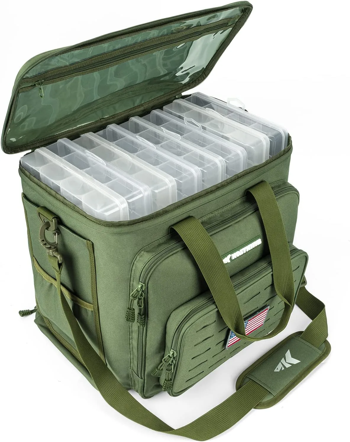 KastKing Fishing Tackle Bags - Saltwater & Freshwater Fishing Bags - Water Resistant, Padded Shoulder Strap - Gear Storage