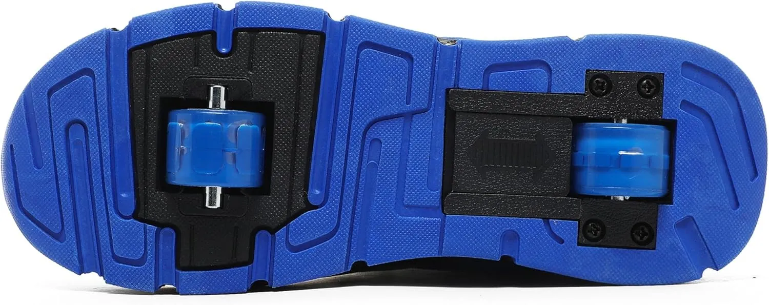 Kids Roller Skate Shoes with Wheels Roller Sneakers for Boys Girls Kids Deformation Wheeled Shoes ﻿