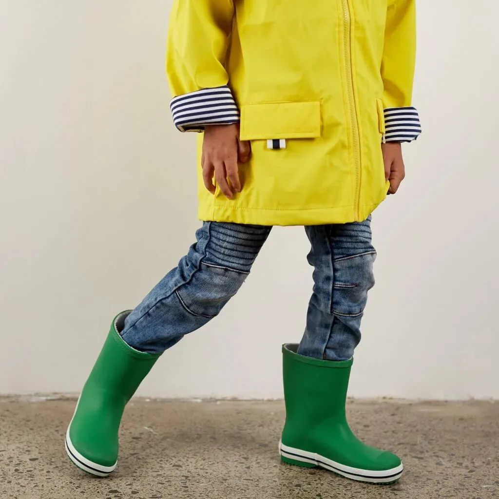Kids Rubber Gumboots - Green