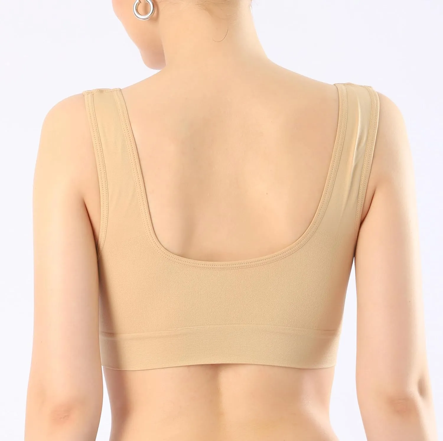 KINYAOYAO Sports Bra for Women Medium Support Yoga Workout Bras Padded Seamless