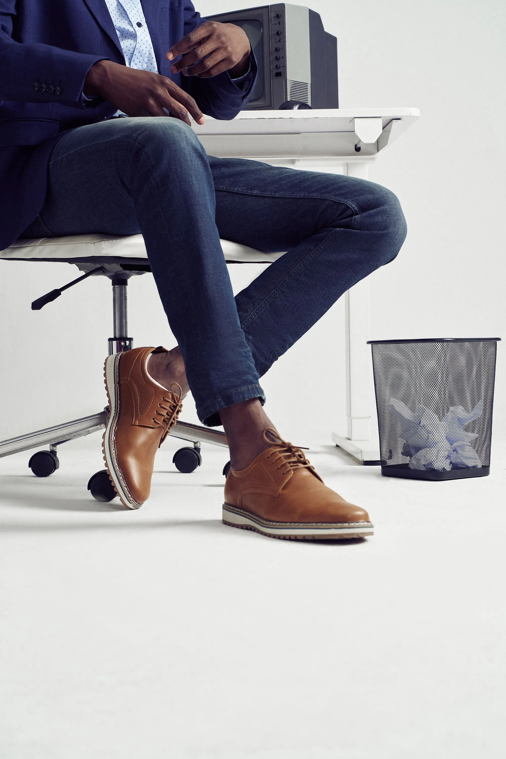 Lace Up Derby Shoe - Chocolate