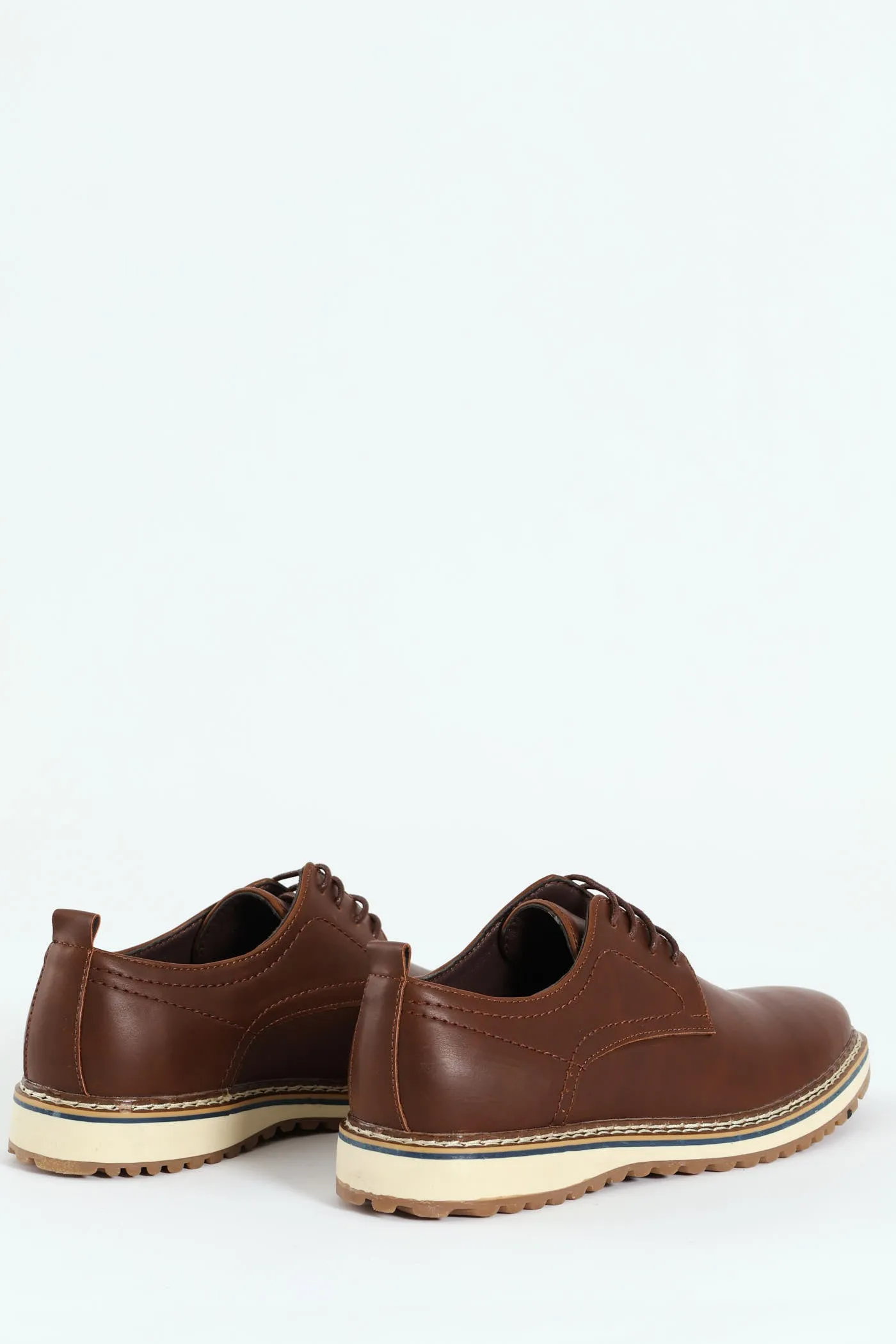 Lace Up Derby Shoe - Chocolate