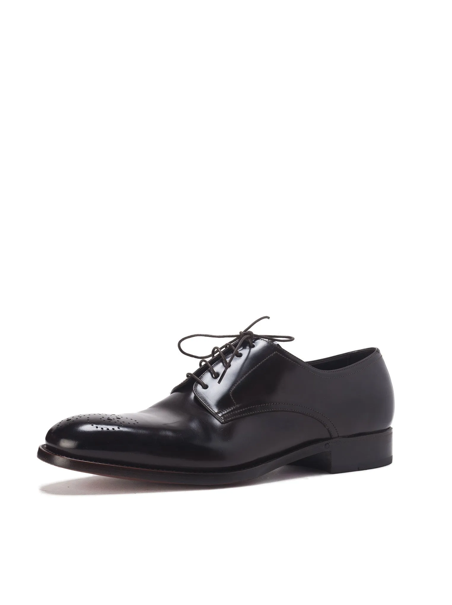 Lace-Up Derby Shoes - Ebony