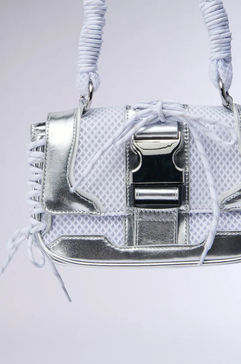 LACED UP SNEAKER PURSE