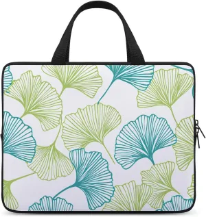 Laptop Shoulder Bag Laptop Bag Computer Bag Leaf Outline Doodle Messenger Bag for Unisex